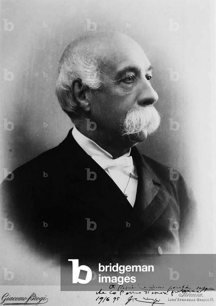 Francesco Crispi, in a Villani Studio reproduction from a Brogi photo taken on March 28, 1935, preserved in Carducci's home