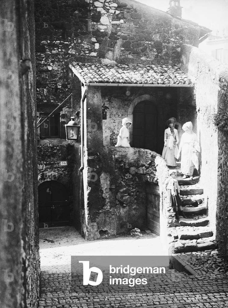 View of an alley in a village near Rome