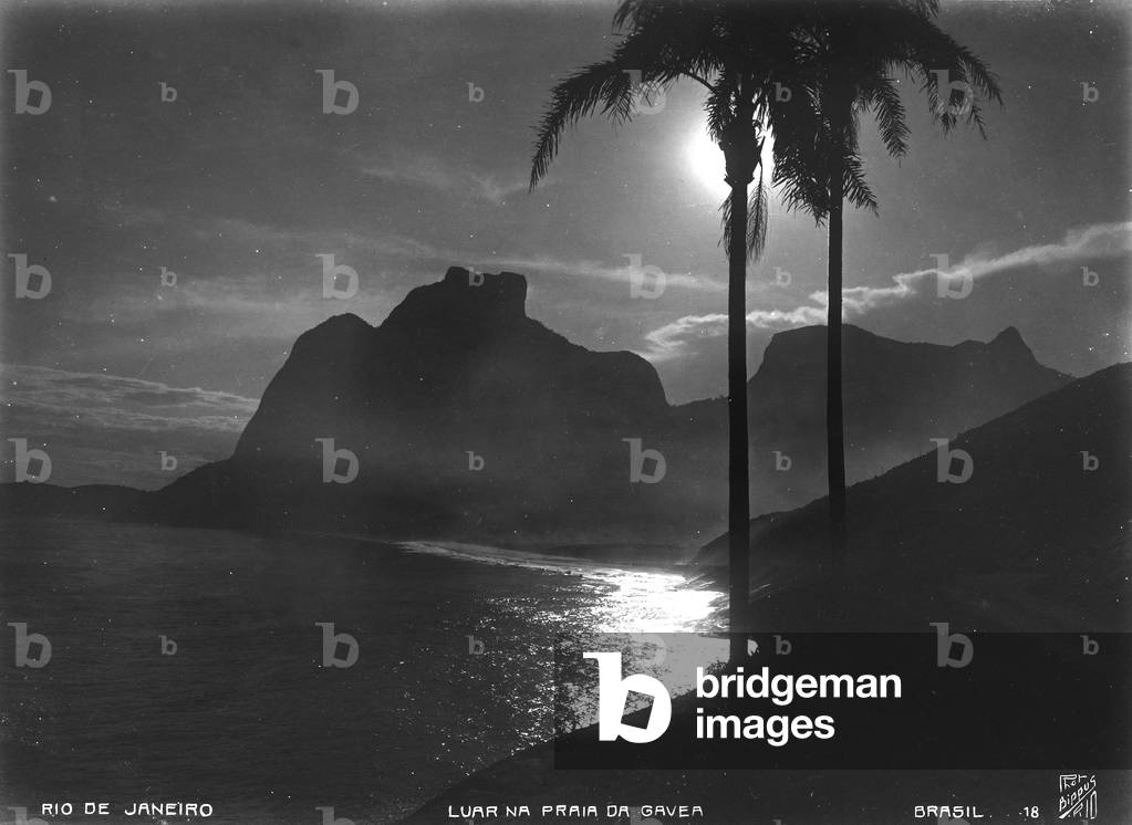 Nighttime view of Gavea Marina in Rio de Janeiro