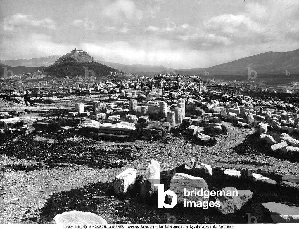 View of the Belvedere and Licabetto from the Parthenon, Athens.