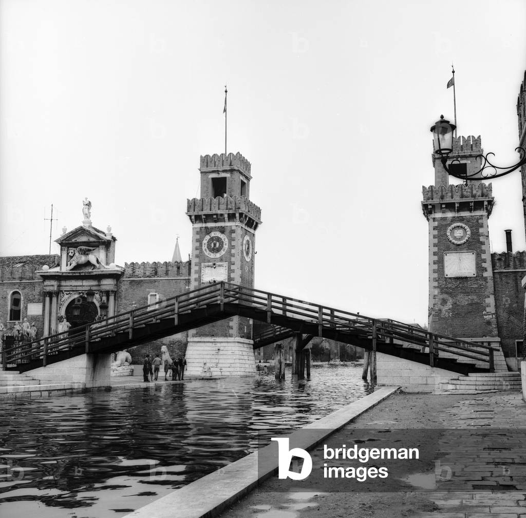 The Arsenale in Venice (b/w photo)