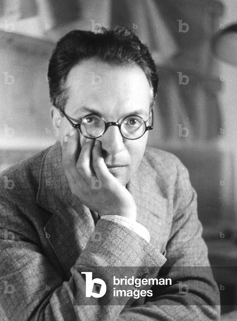 Portrait of Vinicio Paladini, architect, writer and painter. Friend of Giacomo Balla and of the futuristic group. (b/w photo)