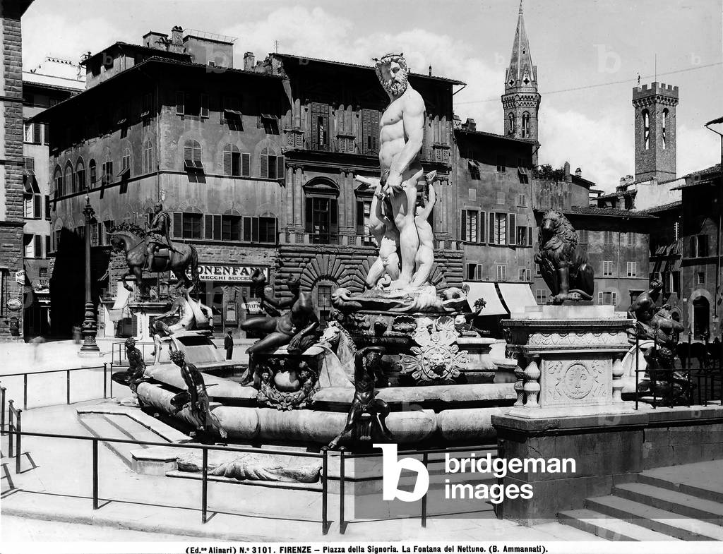 The Fountain of Neptune, in Piazza della Signoria, Florence