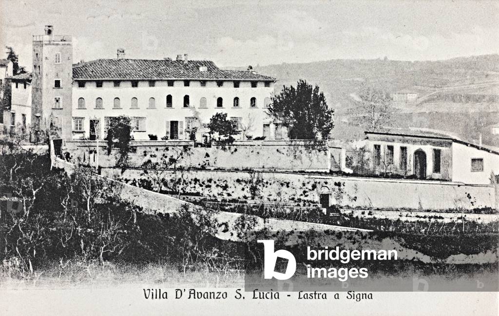 View of Villa D'Avanzo in Santa Lucia a Monte Orlando, Lastra a Signa; postcard