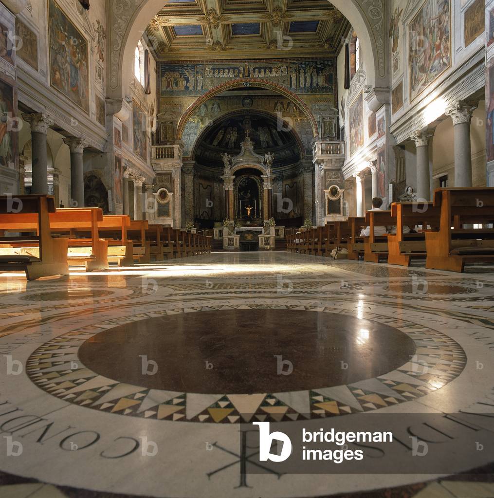 Interior of the Basilica of S. Prassede, in Rome