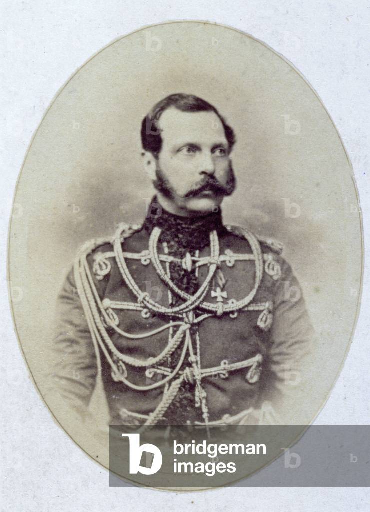 Half-length portrait of the Russian czar Alexander II