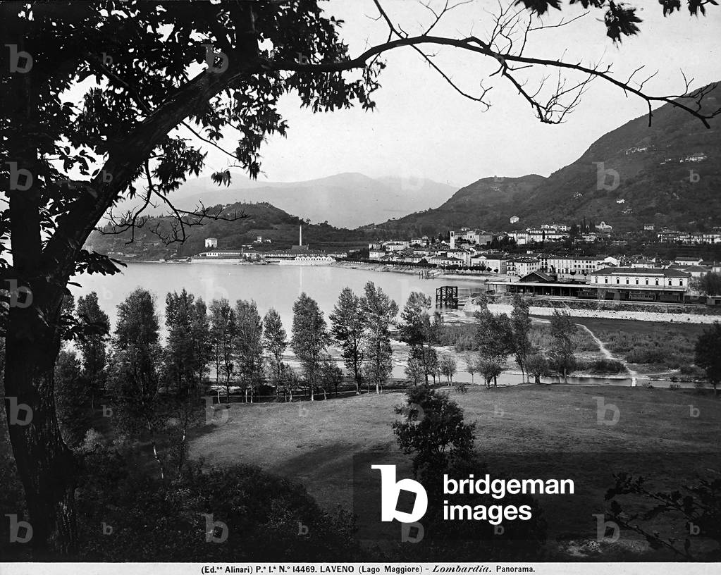 Panoramic view of Laveno on Lago Maggiore