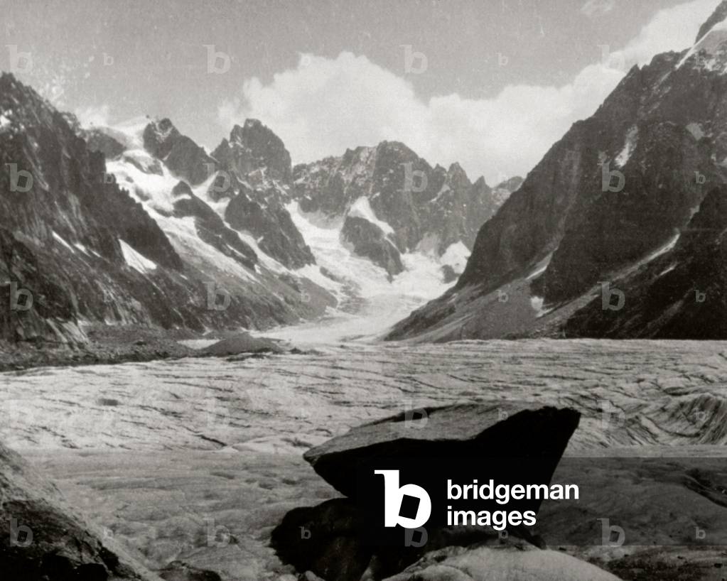 Enchanting view of the 'Mer De Glace', a vast glacier on the French side of Mont Blanc
