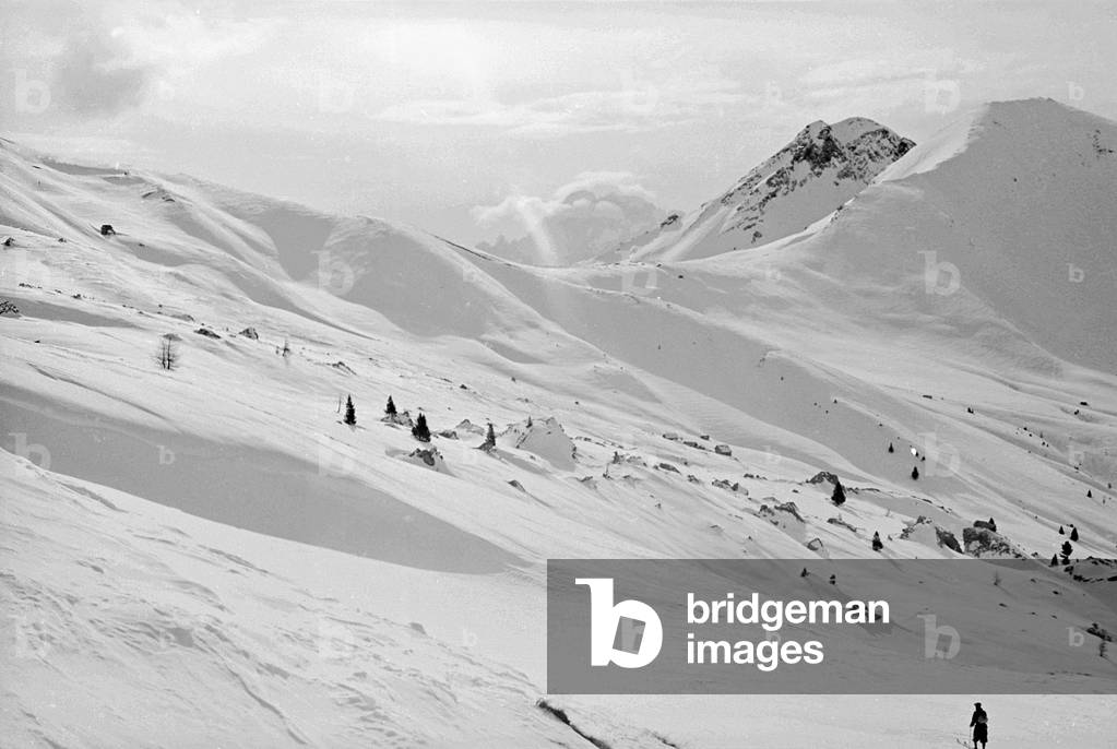 Snowy mountain landscape, Cortina d'Ampezzo