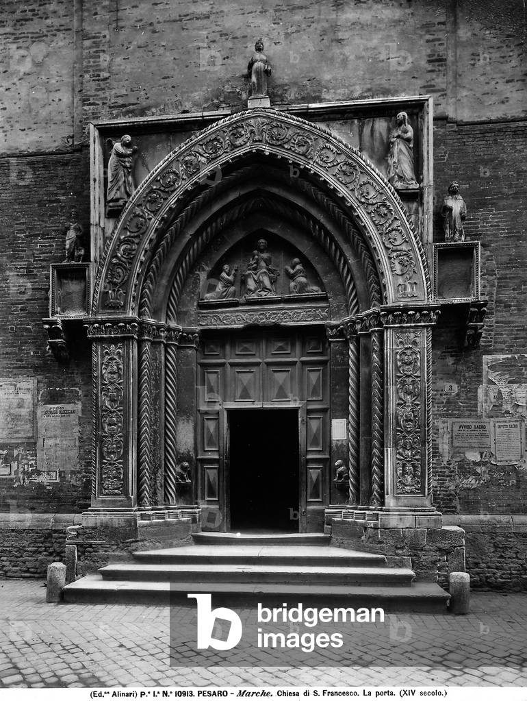 Portal of the church of San Francesco (Saint Francis)in Pesaro.
