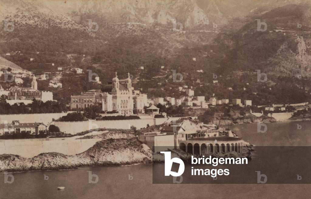 The gulf of Montecarlo, 07/1887 (b/w photo)