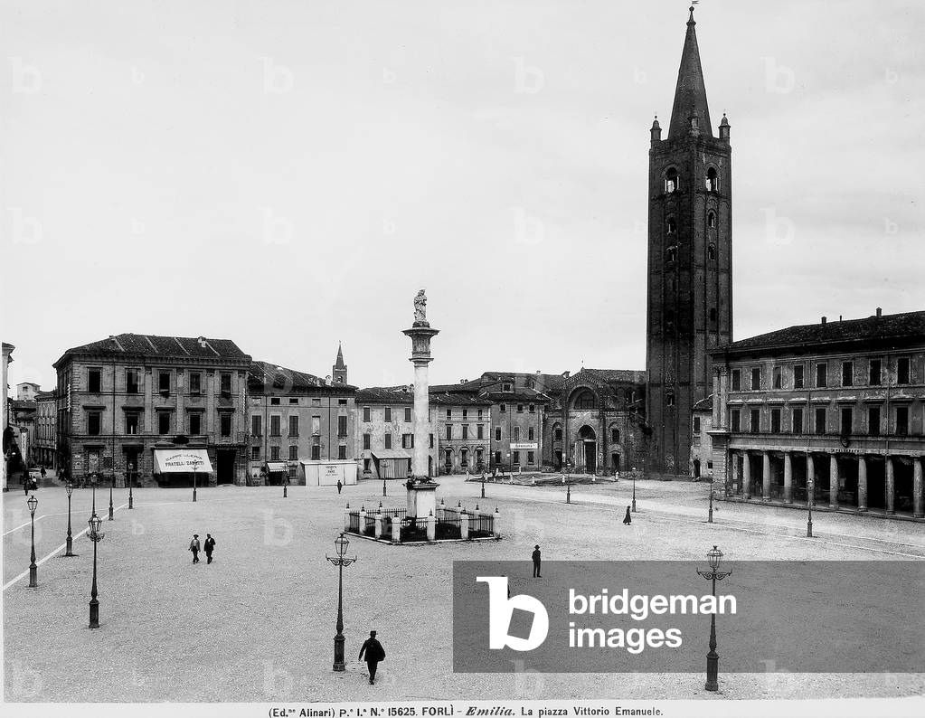View of Piazza Vittorio Emanuele in Forli.