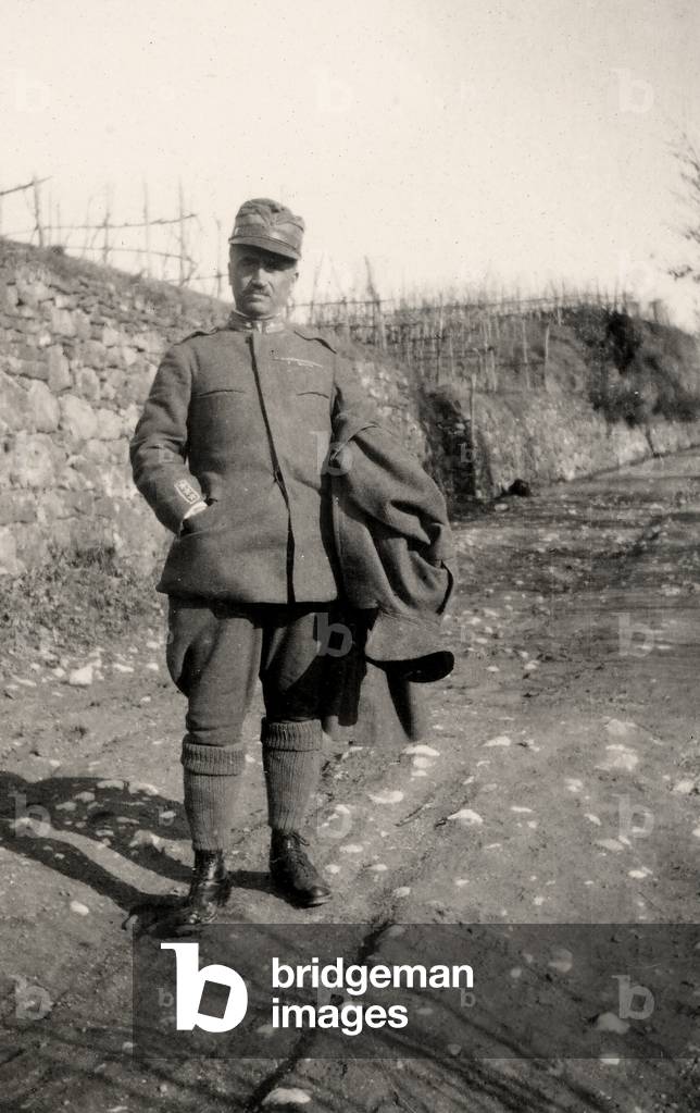 General Cesare Allievi during World War I (b/w photo)
