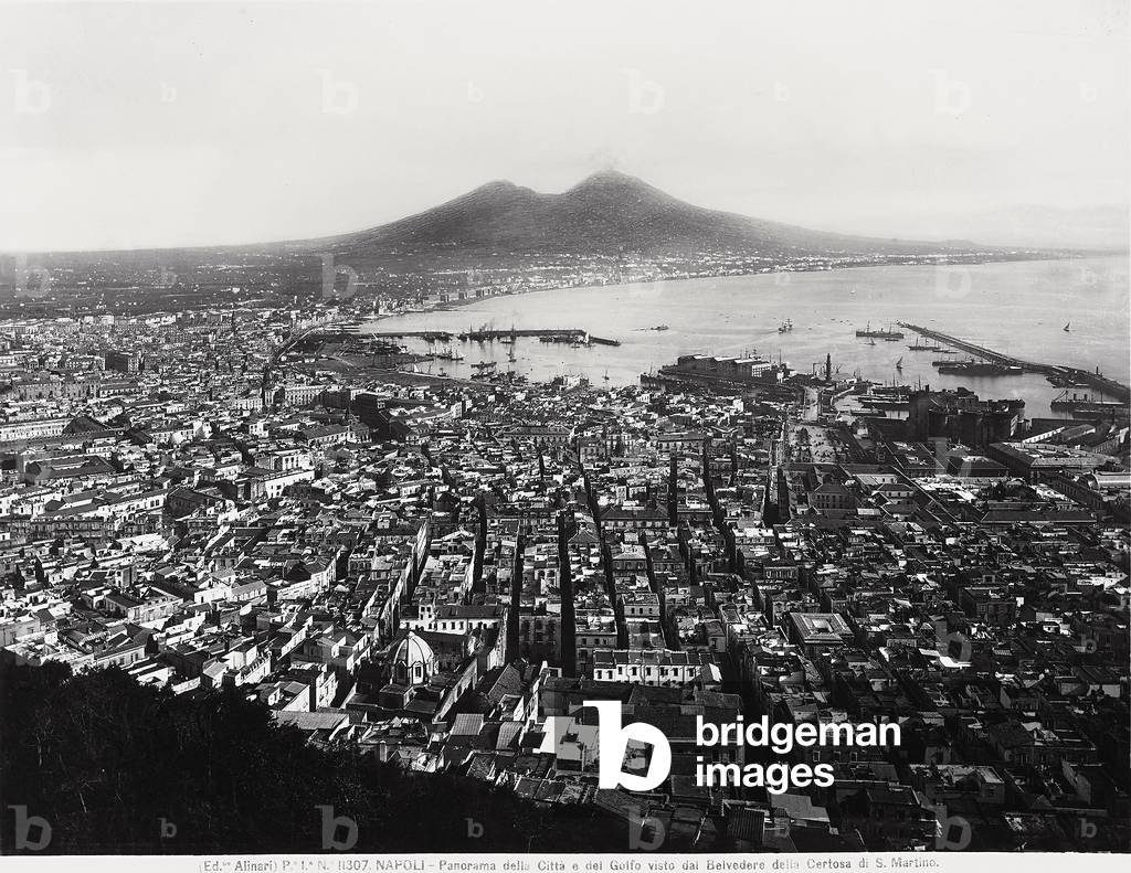 Panorama of Naples and the Gulf from the Belvedere (viewpoint) at the Carthusian monastery of San Martino