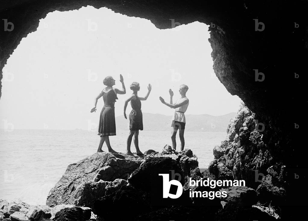 Group portrait on the rocks of the Island of Elba