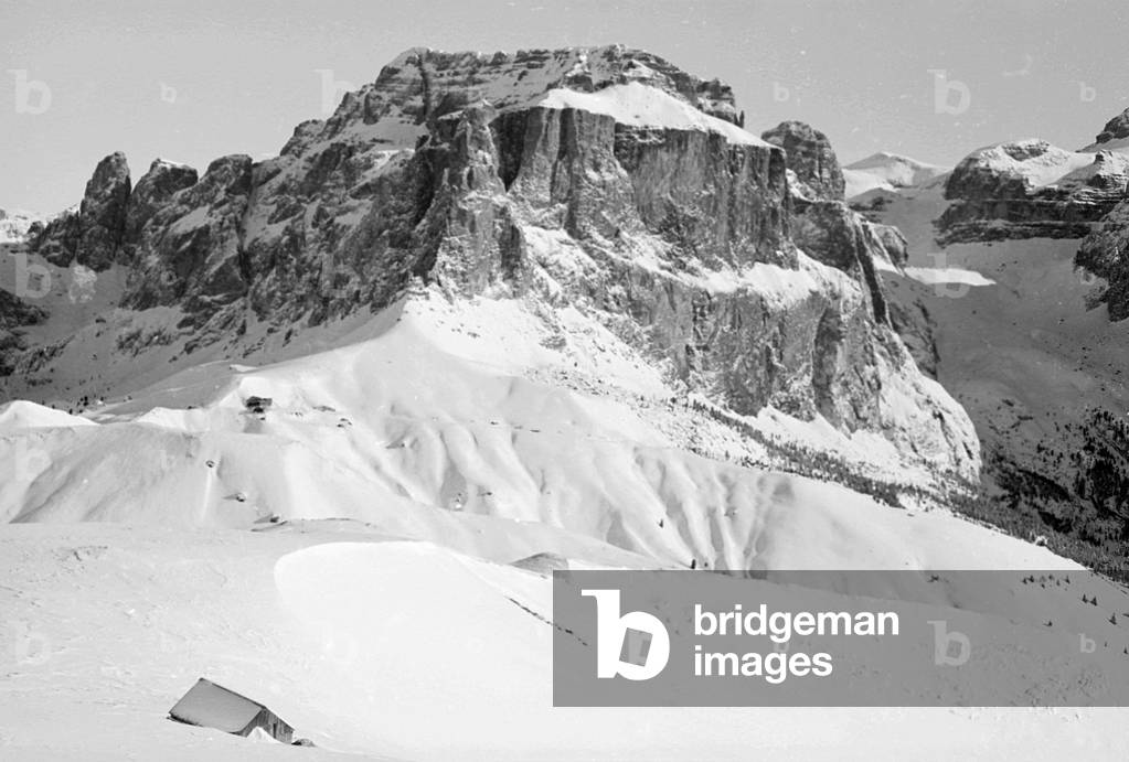 Snowy mountain landscape, Cortina d'Ampezzo