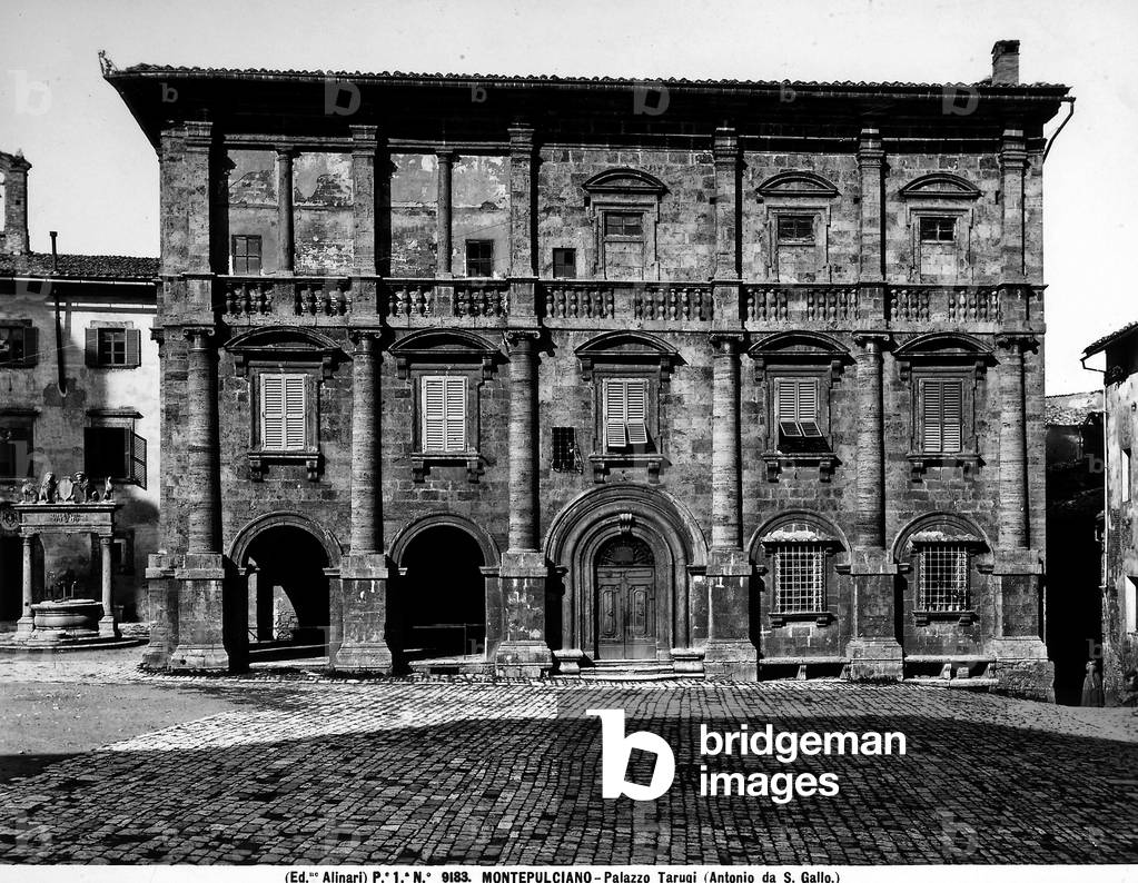 Facade of Palazzo Tarugi in Montepulciano