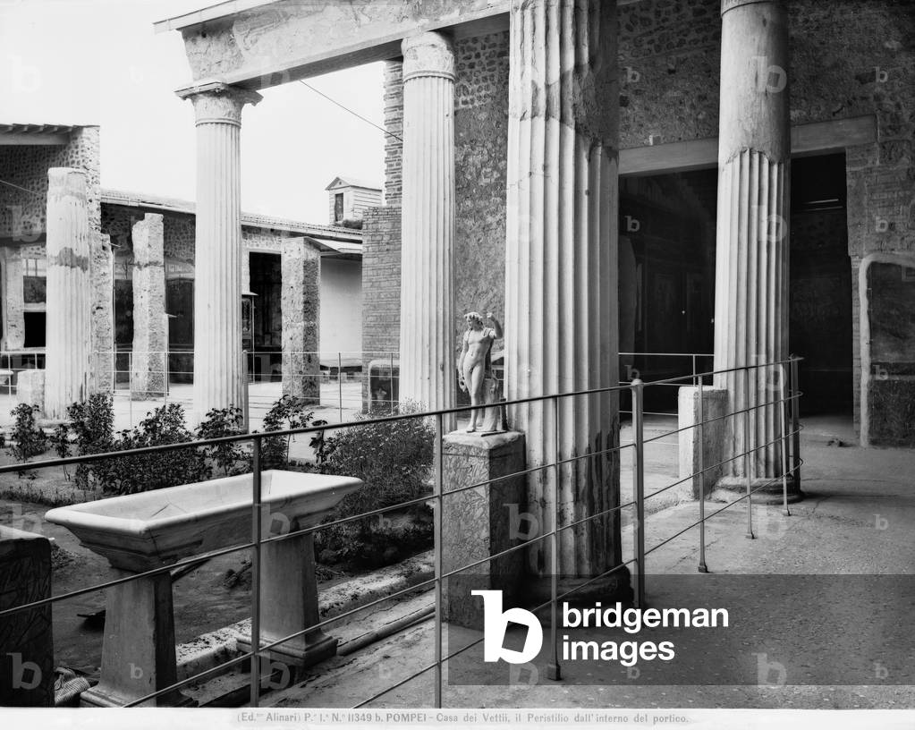 Peristyle of the House of the Vettii in Pompeii, Naples