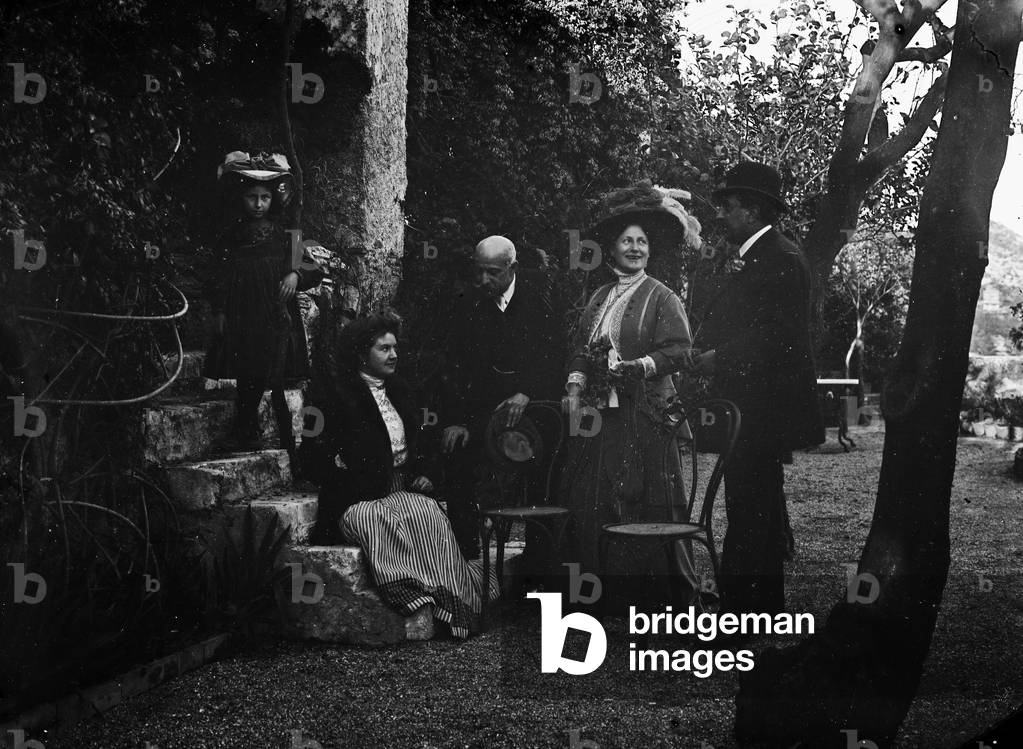 Portrait of group in a garden in Taormina