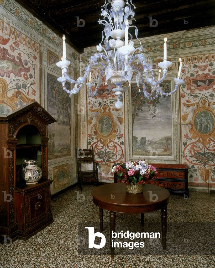 Morning room in the Villa Corner-Tiepolo, now the Villa Chiminelli, Sant'Andrea, Castelfranco Veneto, Italy (photo)
