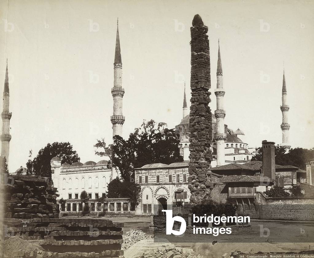 Mosque of Amedieh and Obelisk in Constantinople