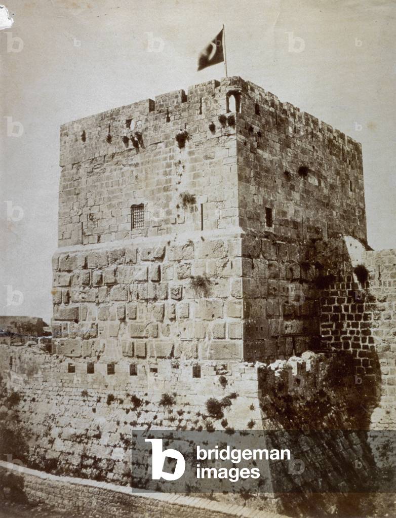 Close-up of a fortified tower in Turkey