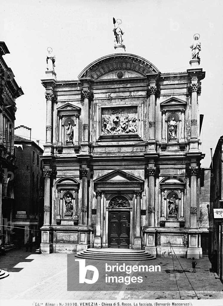 Façade of the Church of San Rocco in Venice