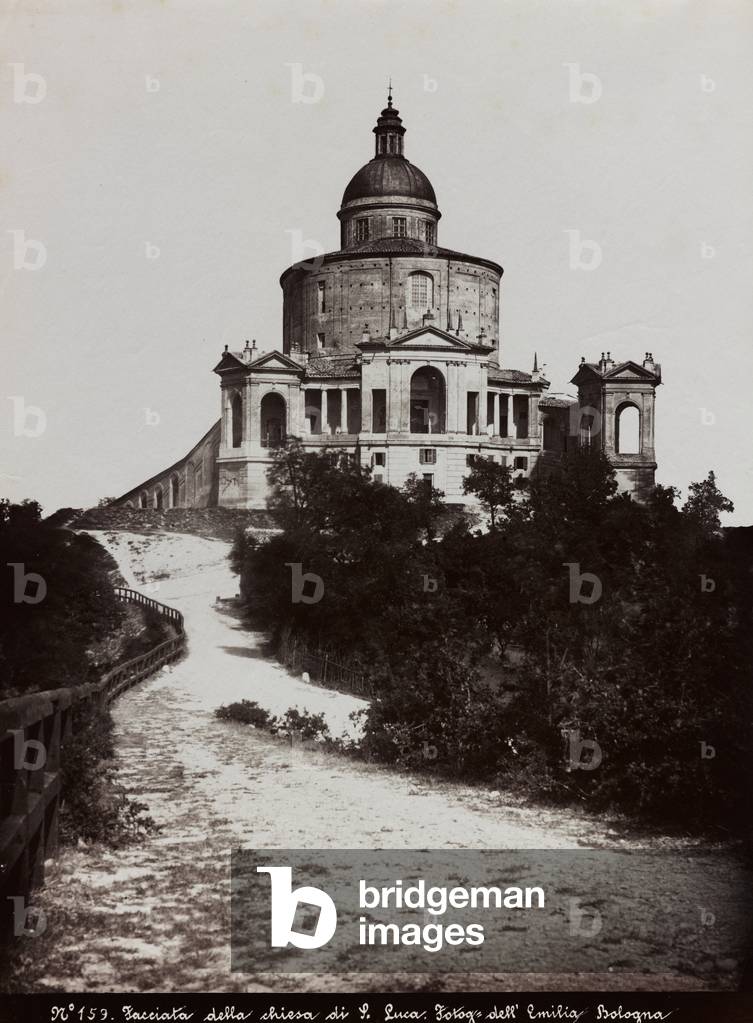 The facade of the Sanctuary of the Madonna di San Luca in Bologna