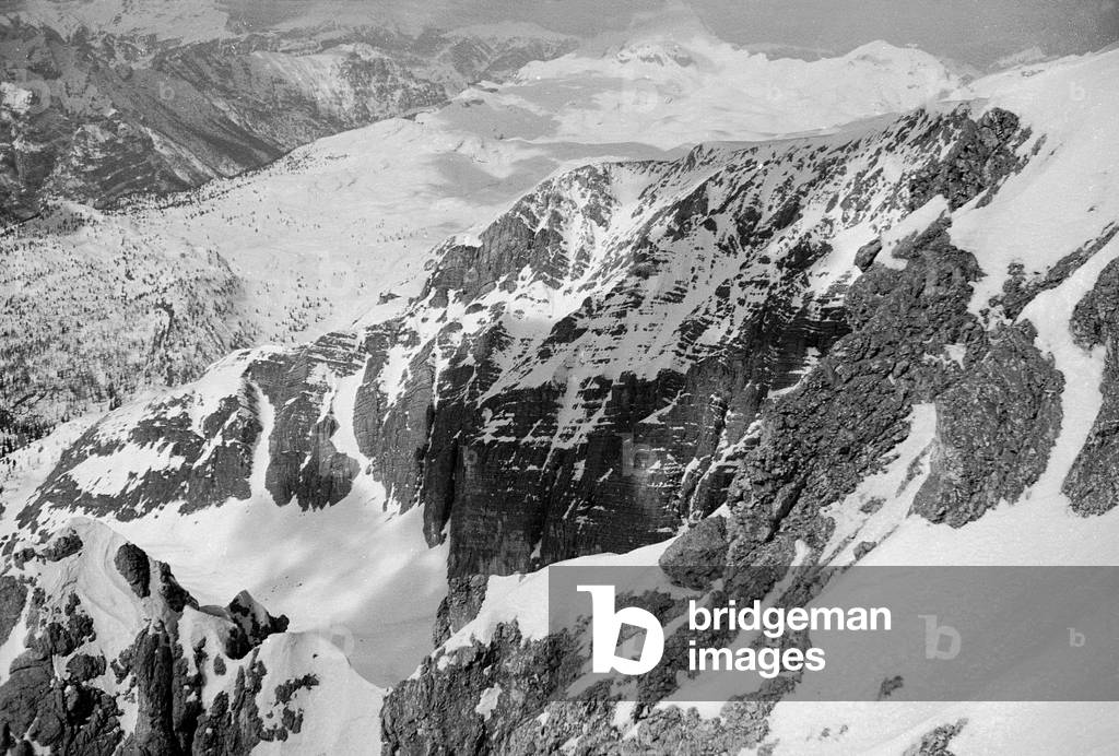 Snowy mountain landscape, Cortina d'Ampezzo