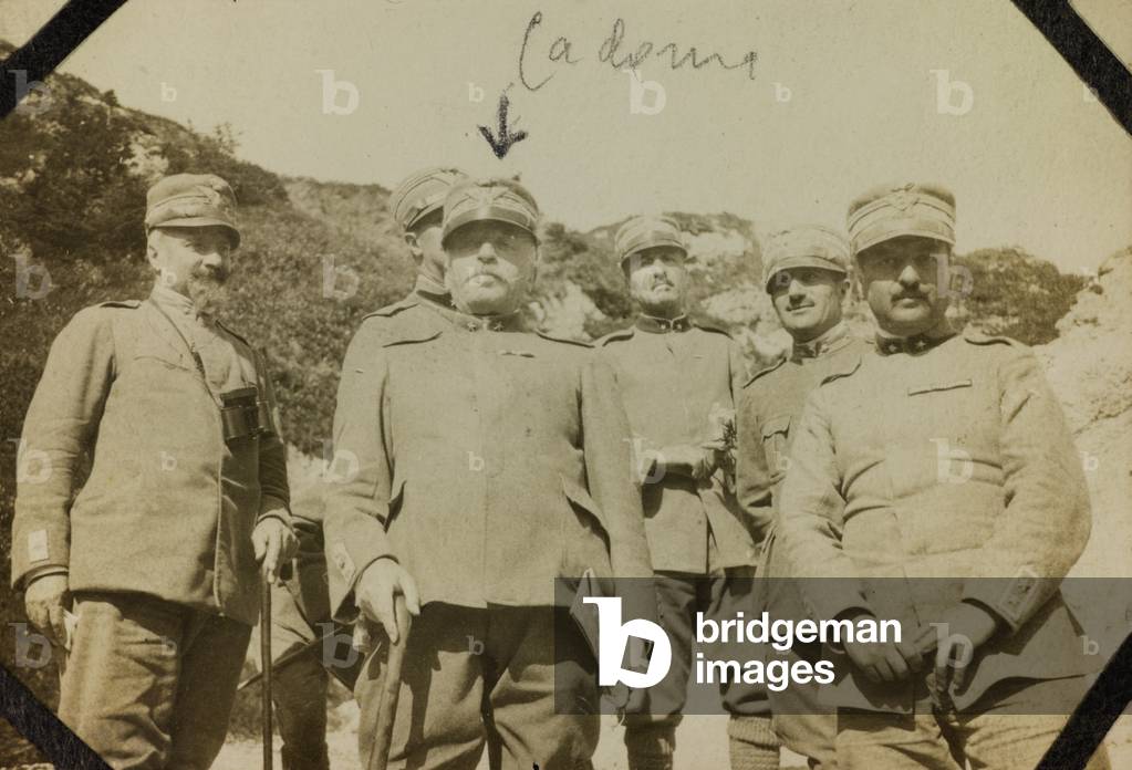 World War I: General Luigi Cadorna in Cadore (b/w photo)