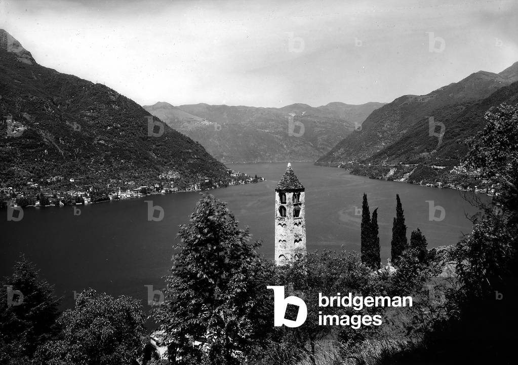 View of Lake Como from the locality Molina, Faggeto Lario, Como