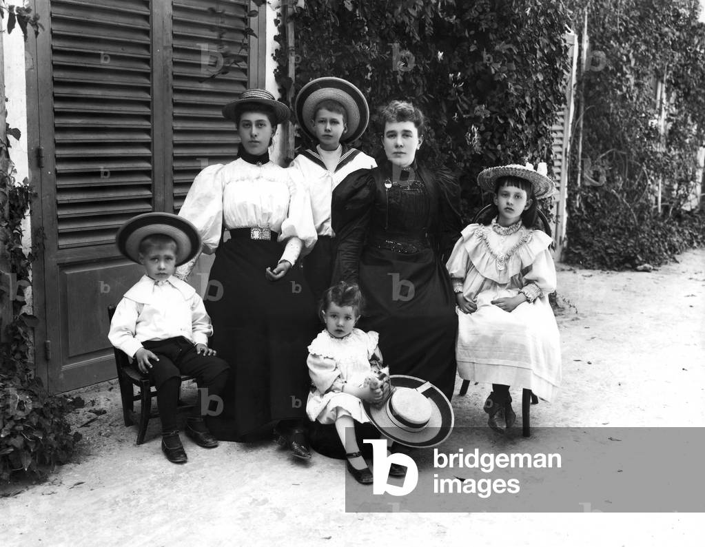 Group portrait of the women and children in the Ingham family, owners of a company producing the famous Sicilian liqueur