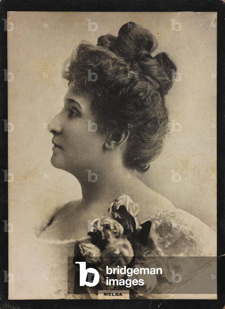 Portrait of Helen Porter Mitchell, known as Nellie Melba (1861-1931), Australian soprano who became famous in Europe