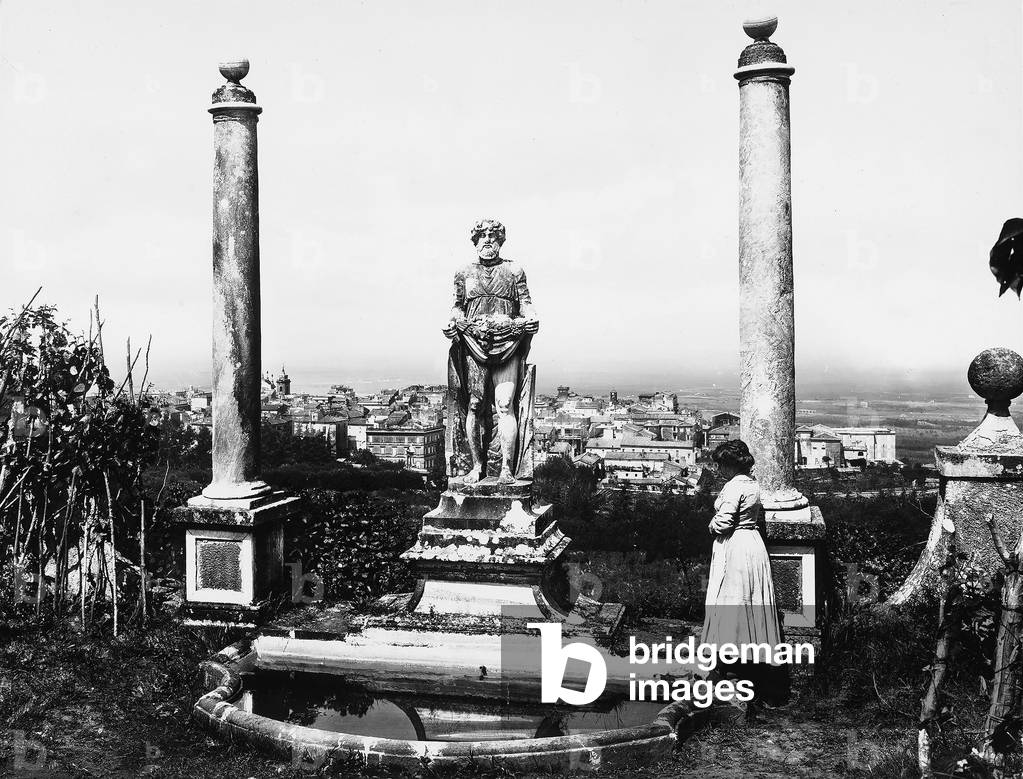 The statue of Vertumnus in the park of Villa Falconieri in Frascati, province of Rome