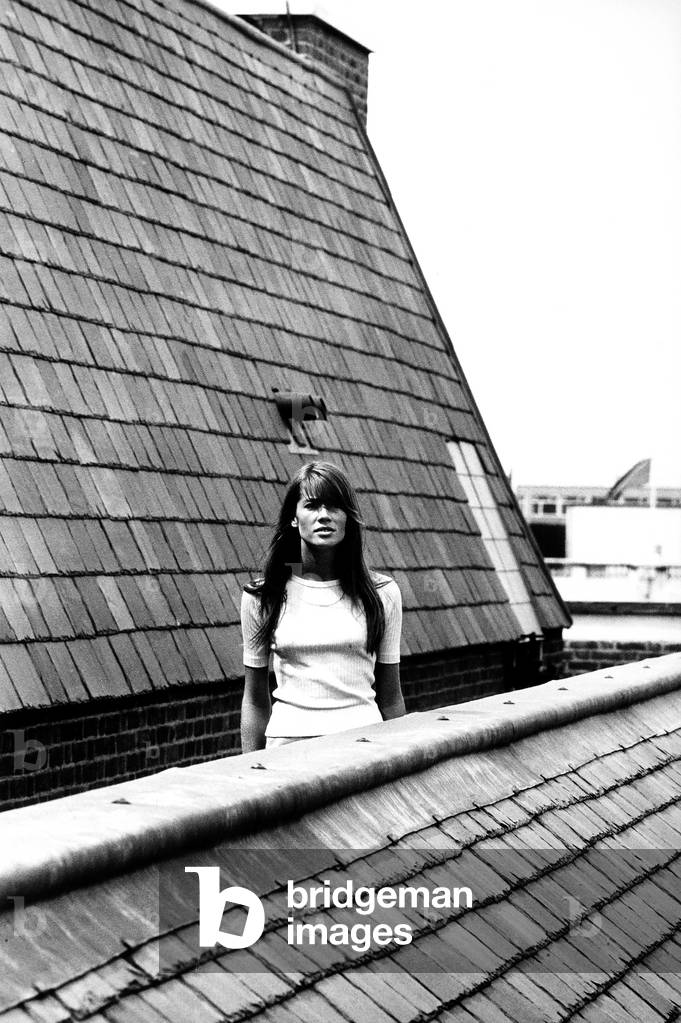 Francoise Hardy on a rooftop terrace, c1970 (photo)