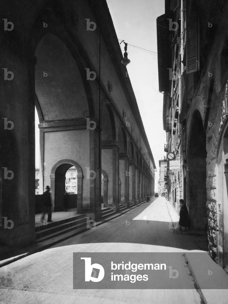 View of the River Arno, Archibusieri, Florence, c.1940 (b/w photo)