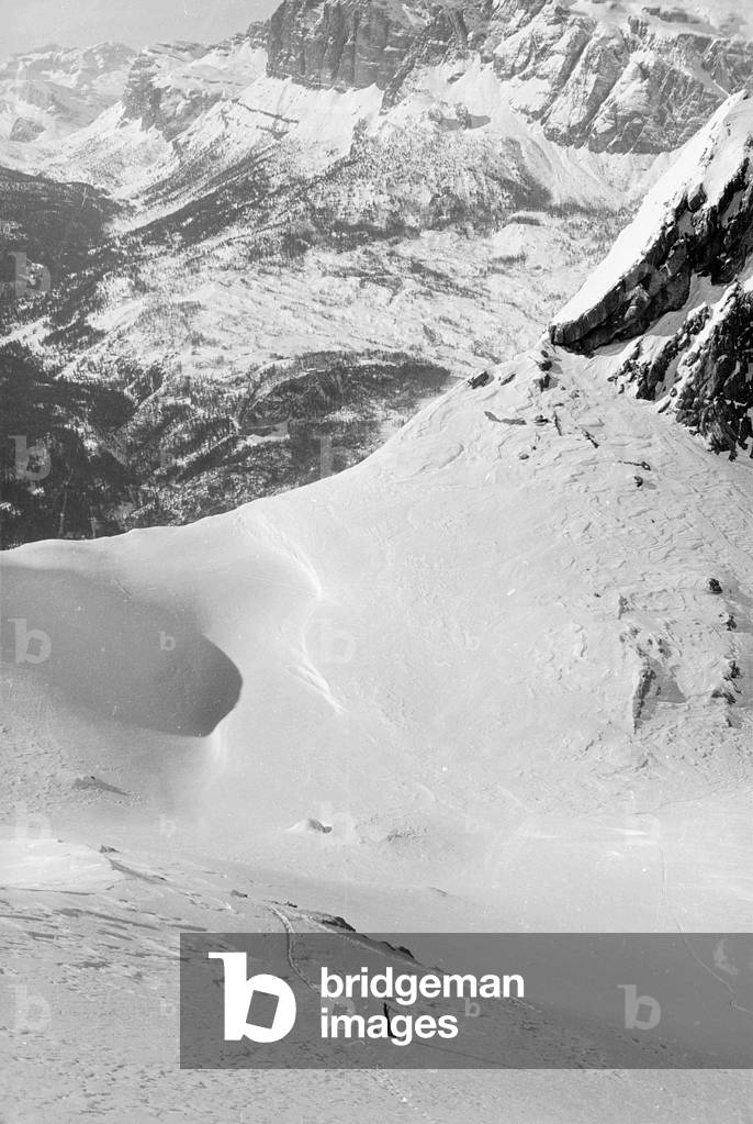 Snowy mountain landscape, Cortina d'Ampezzo