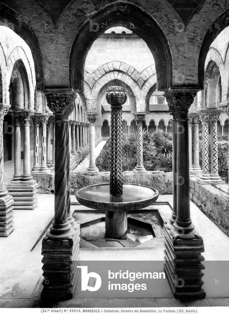 Cathedral of Monreale, the Benedectine Cloister, the fountain