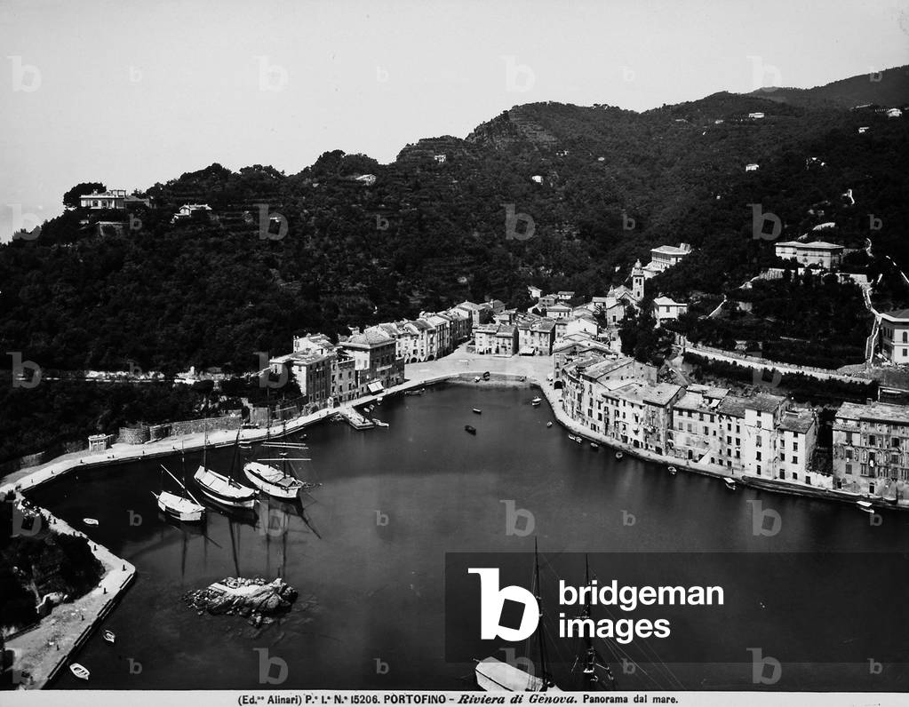Panaroma of Potofino, located near Genoa