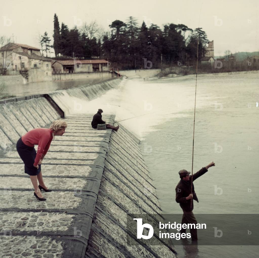 Fishing from a dam