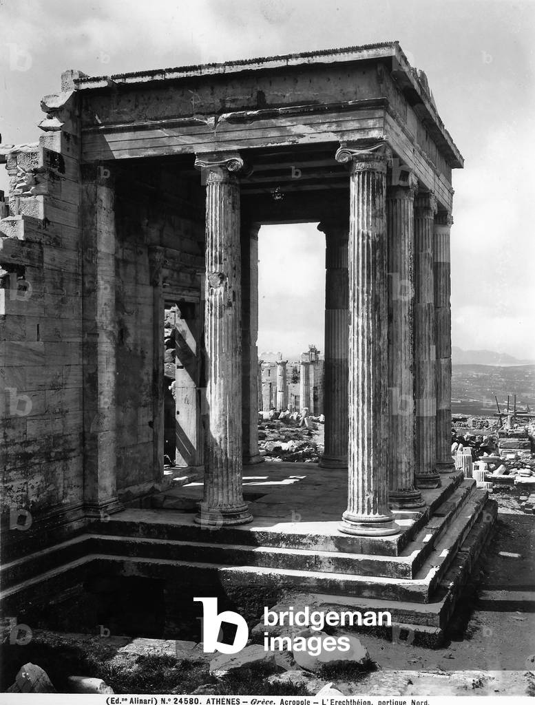 Northern portico of the Erecteion located in the Acropolis of Athens.