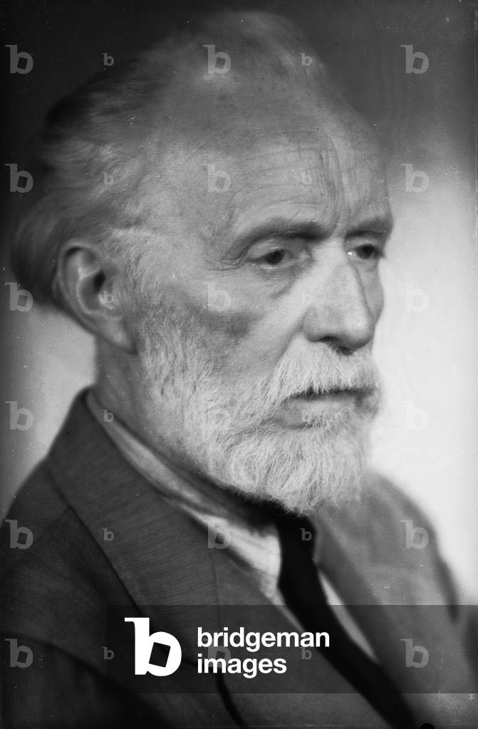 The painter Felice Carena (1897-1966), 21/05/1946 (b/w photo)