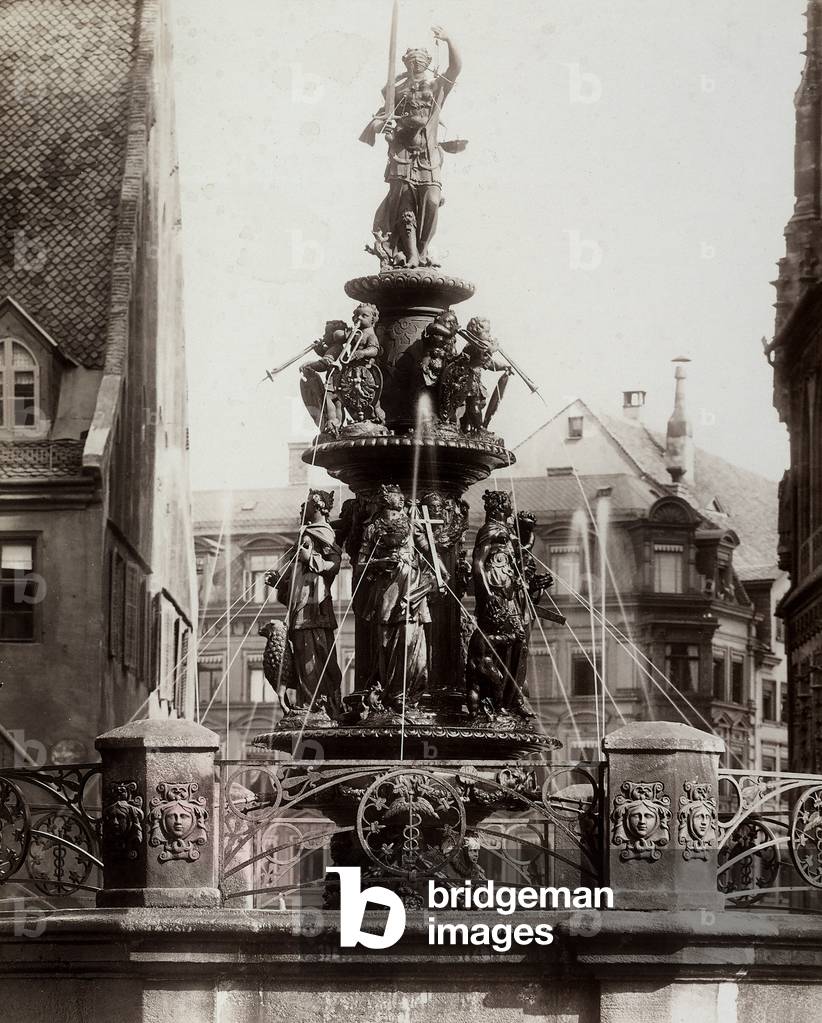 The Fountain of the Virtues (Tugendbrunnen) in Nuremberg