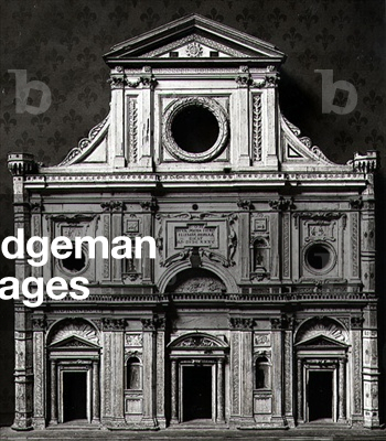 Modello for the facade of Santa Maria del Fiore or the Duomo in Florence designed by Gerardo Silvani (1579-1675) 1635 (wood) (b/w photo)
