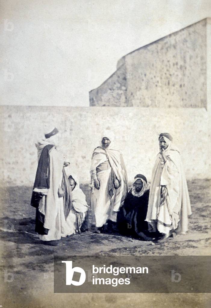 Portrait of a group of Arabs in traditional clothes, 1860 (print on double-weight paper)
