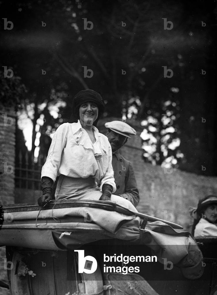 Portrait of couple in a car in Tindari