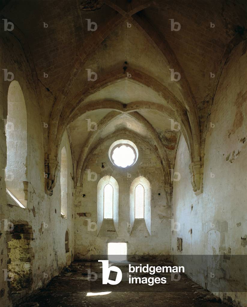 Interior of the Carthusian monastery of Lugny in Leuglay
