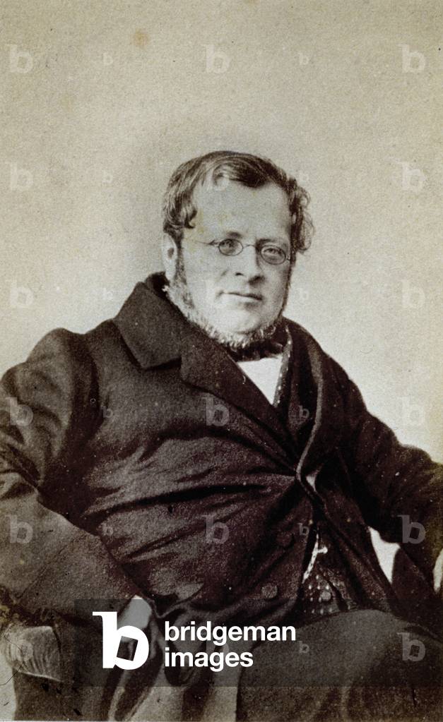 Three-quarter length portrait of the illustrious statesman Camillo Benso Count of Cavour