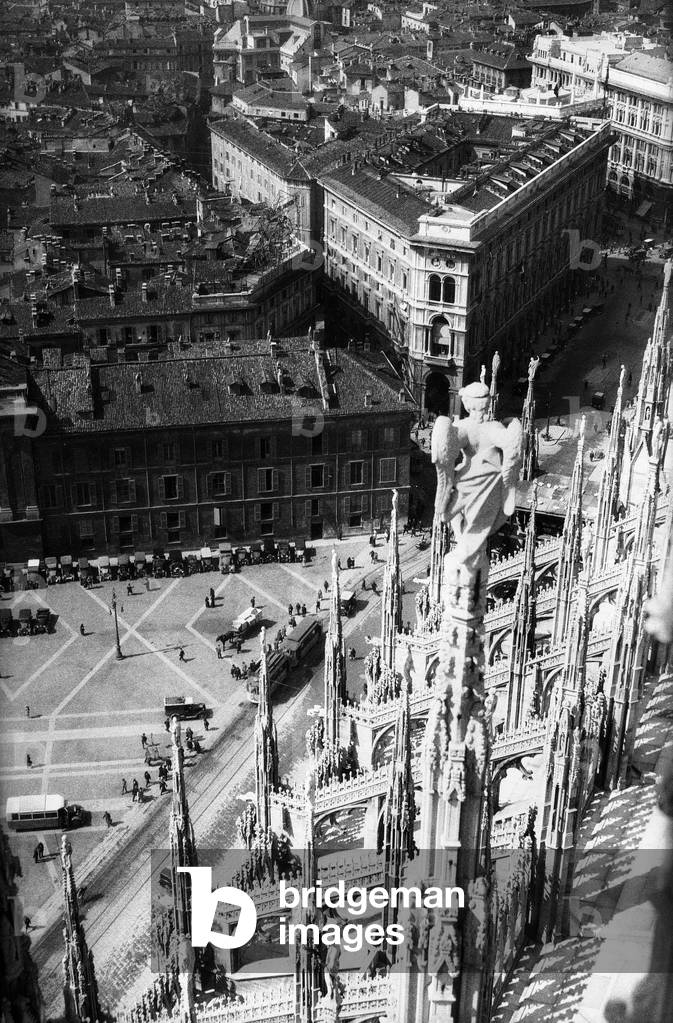 High angle view of Milan from Duomo