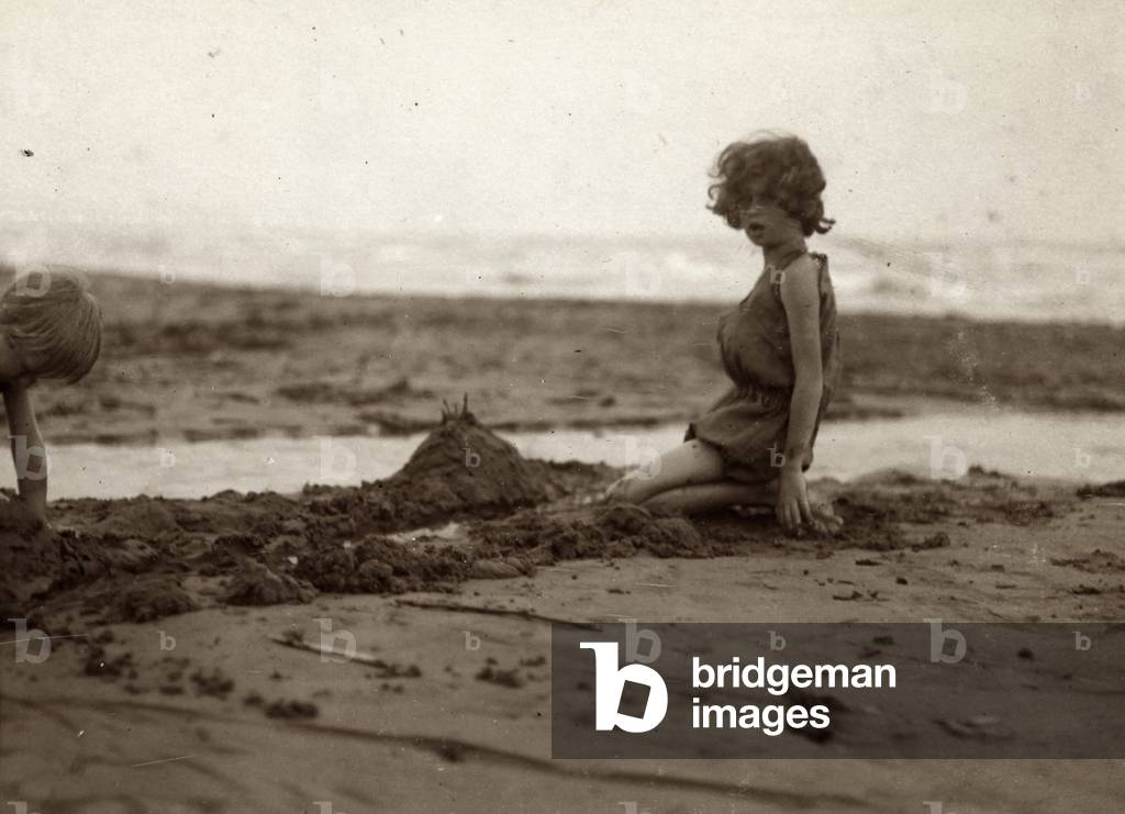 Portrait of a girl on the beach at Viareggio